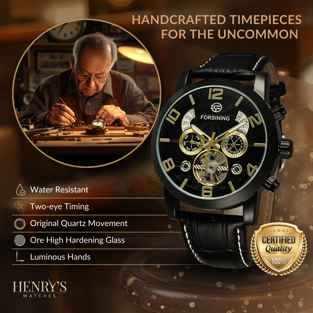 Luksusowy zegarek automatyczny z tourbillonem