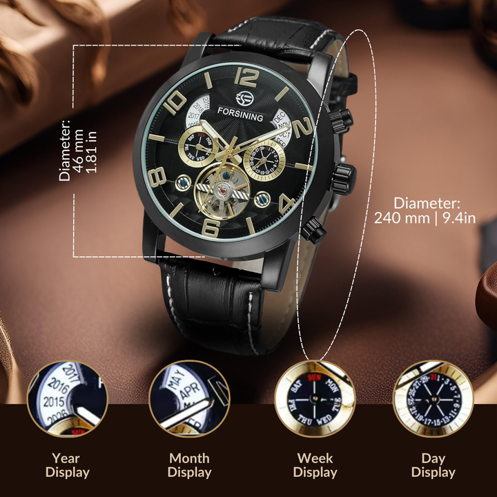 Luksusowy zegarek automatyczny z tourbillonem